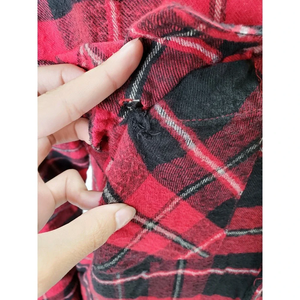 Ozark Trail Lumberjack Buffalo Flannel Insulated Shirt Jacket Quilted Red Plaid
